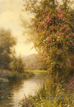  Aston Malerei - A Flowering Vine auf einem gewundenen Strom Landschaft Louis Aston Knight